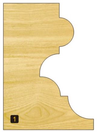 Arden Decorative Moulding Bit with Bearing - 1/2" Shank