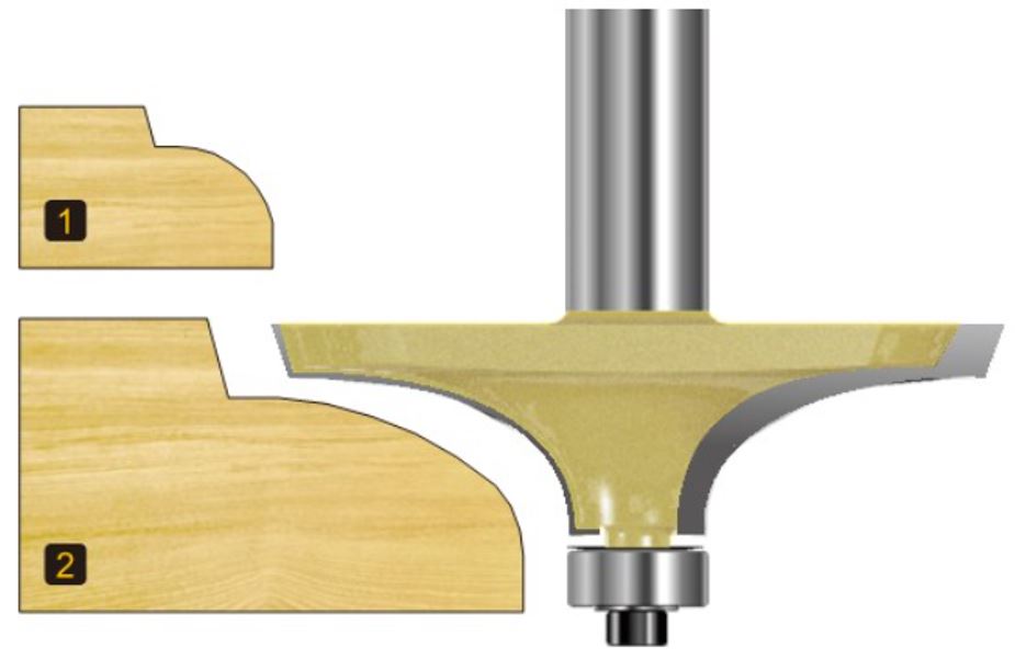 Arden Table Edge Bit - 63.5mm Diameter 1/2" Shank