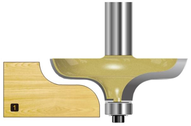 Arden Table Edge Bit - 63.5mm Diameter 1/2" Shank
