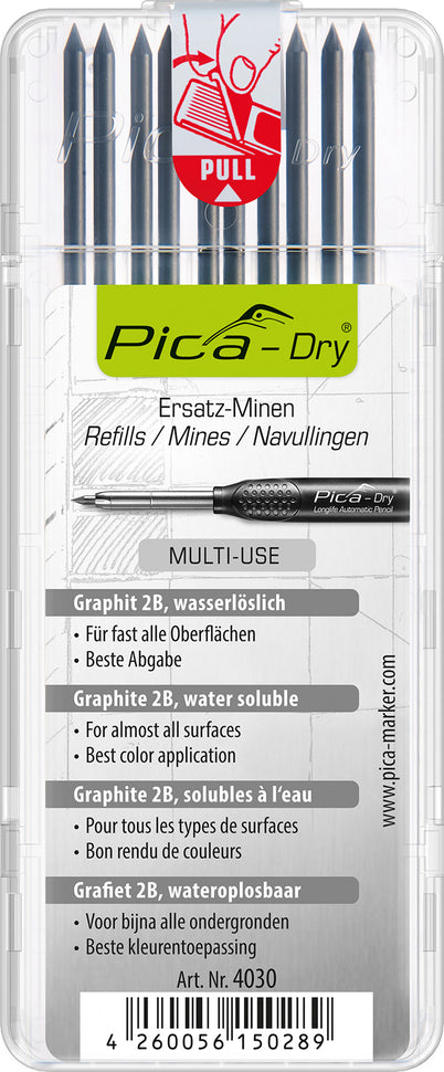 Pica-Dry Water Soluble Graphite (2B) Refill Pack