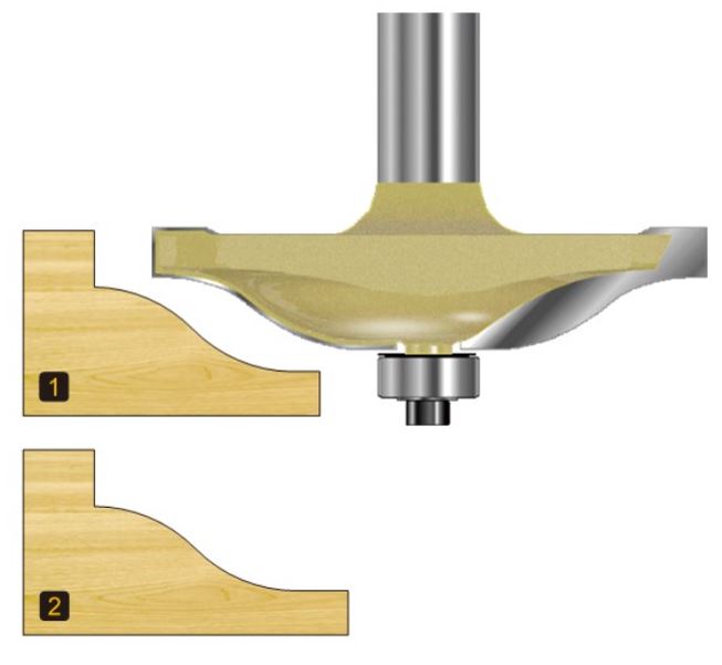 Arden Raised Panel Bit - 70mm Diameter 1/2" Shank