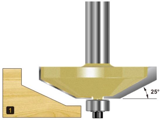 Arden Straight Raised Panel Bit - 63.5mm Diameter 1/2" Shank