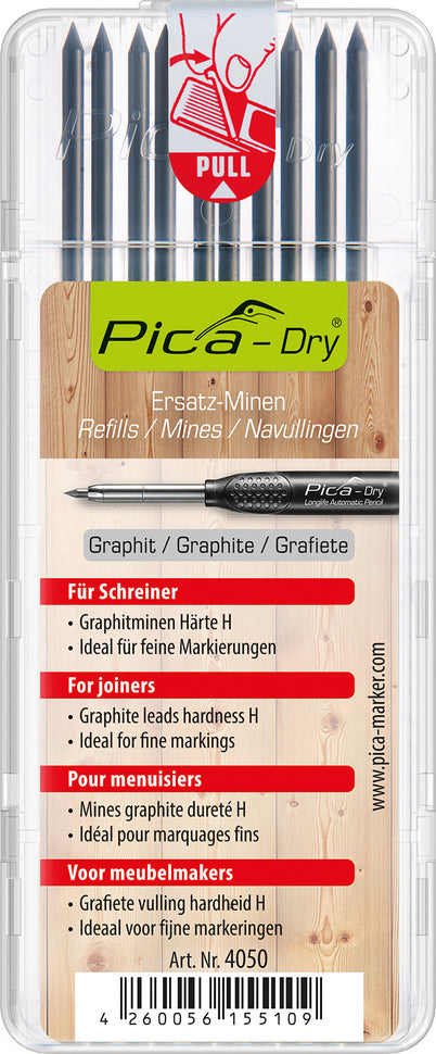 Pica-Dry Graphite (H) Lead for Joiners Refill Pack