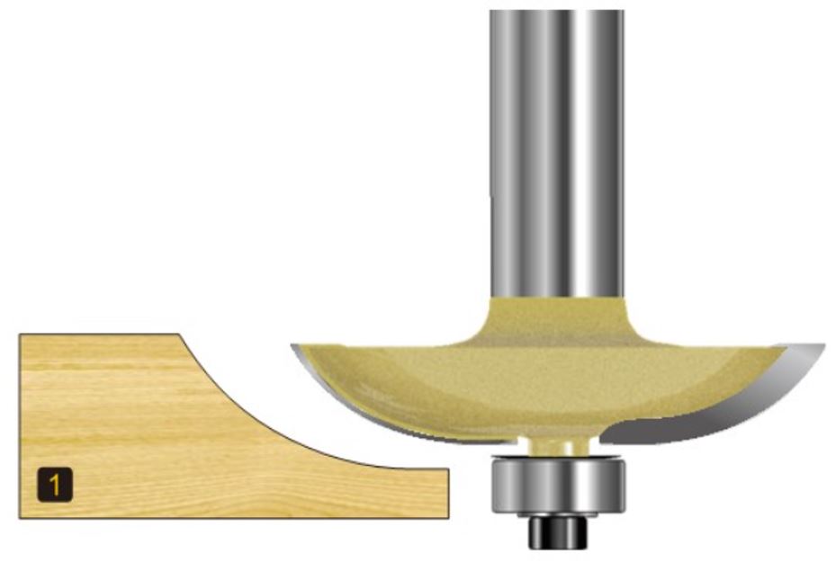 Arden Cove Shaped Raised Panel Bit - 63.5mm Diameter 1/2" Shank