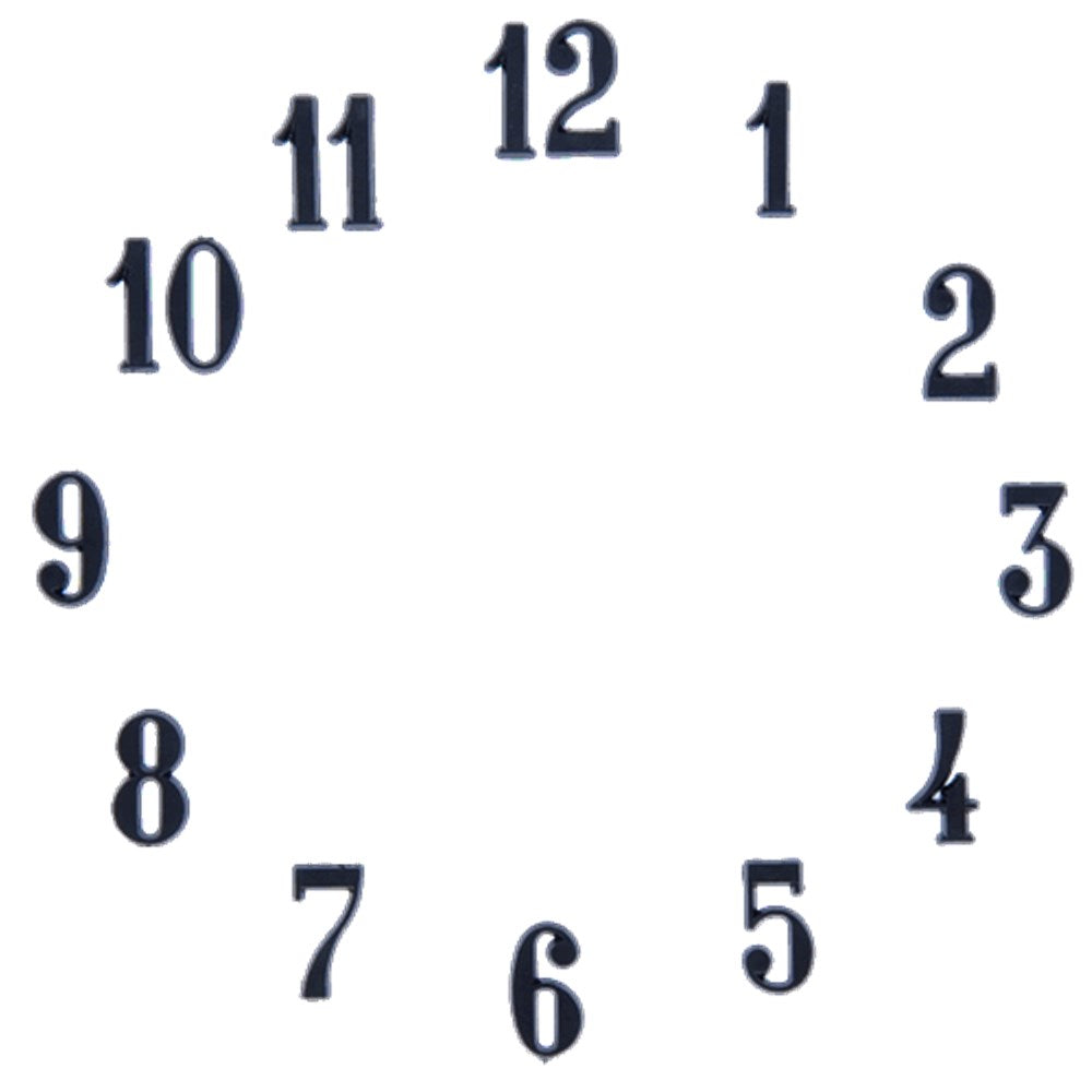 Carbatec Clock Number Set - Arabic - Black 5/8"