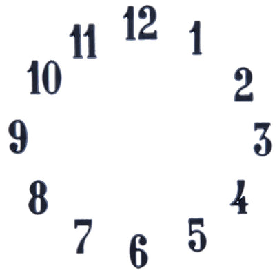 Carbatec Clock Number Set - Arabic - Black 3/4"