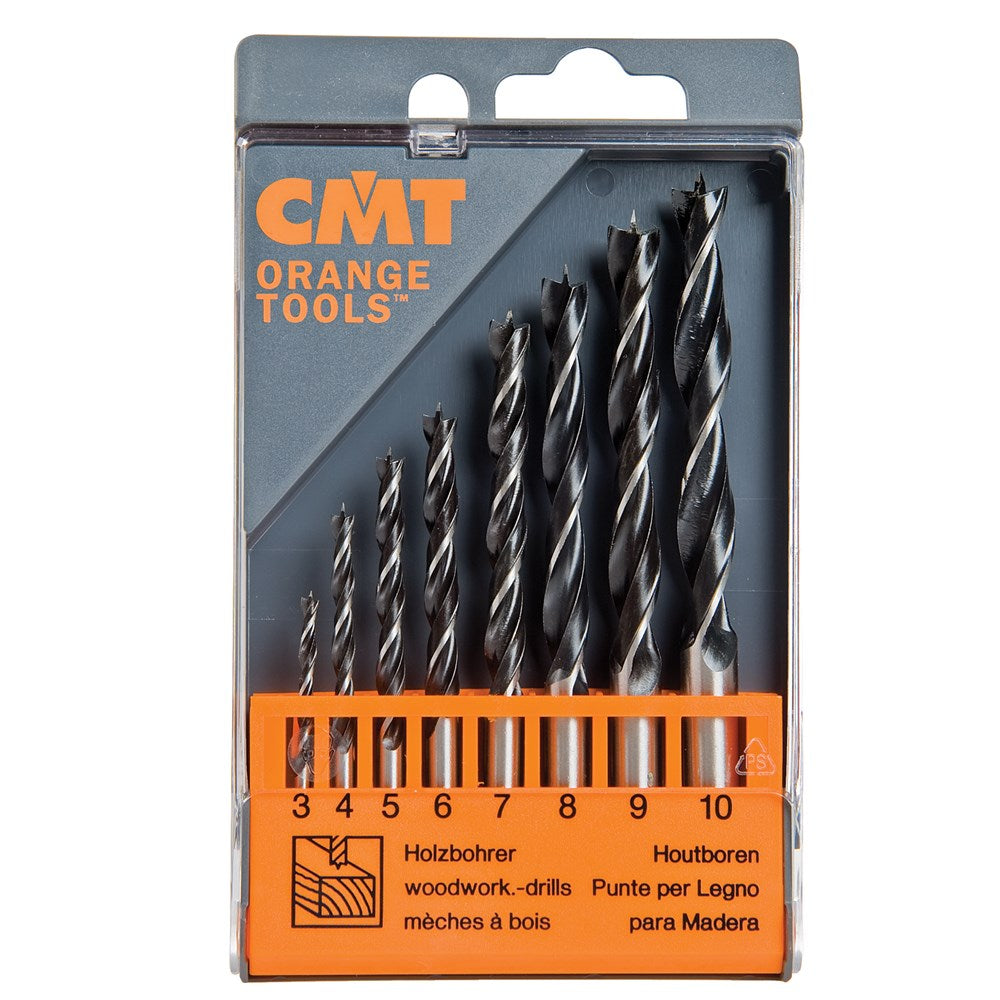 CMT 8 Piece Brad Point Drill Set