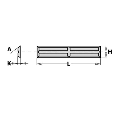 CMT Standard Indexable Knives with 4 Cutting Edges - 50mm x 5.5mm x 1.1mm