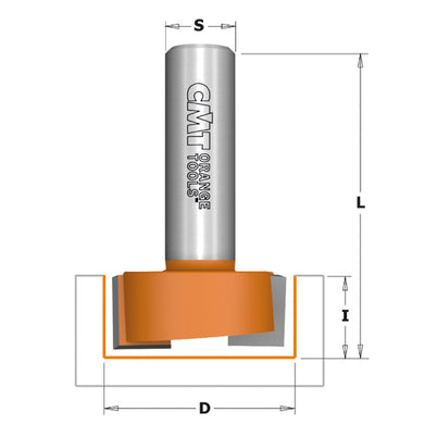 CMT Mortising Router Bit - 19mm Diameter 1/4" Shank