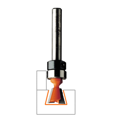 CMT 14° Dovetail Router Bit with Bearing
