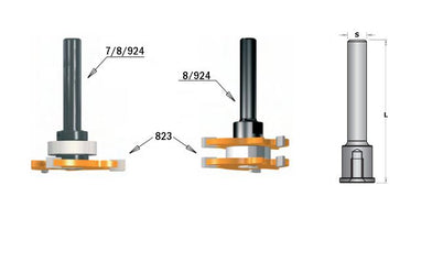 CMT Arbor for Slot Cutters - 1/2" - 823 series cutters