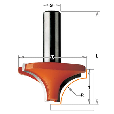 CMT Beading / Ovolo Bit 25.4mm rad 1/2"S