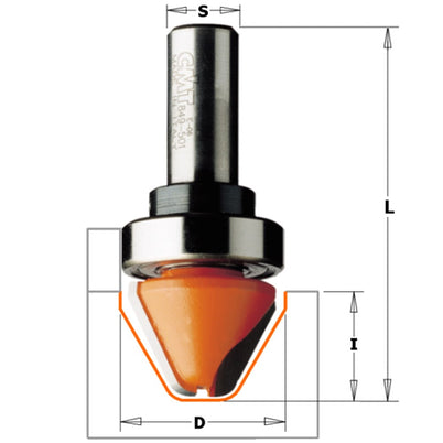 CMT Lettering Router Bit (60°) with Bearing