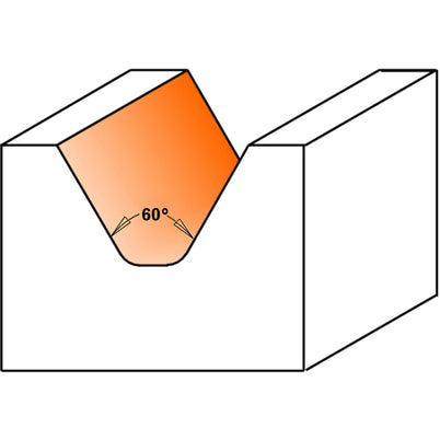 CMT Lettering Bit 60° - 1/2" Shank