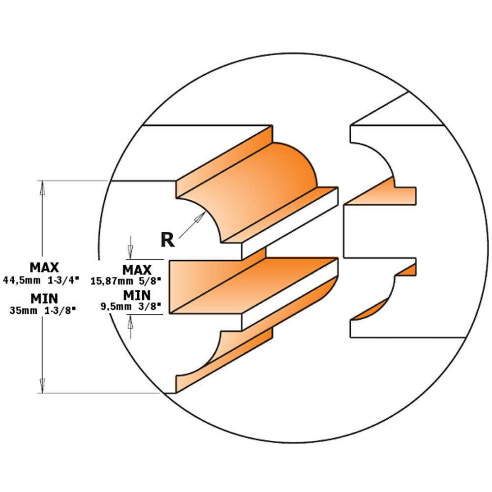 CMT 2 Piece Entry Door Router Bit Set