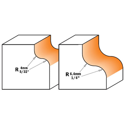CMT Ogee Bit - 6.35mm Radius 1/4" Shank