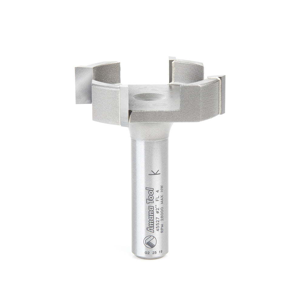Amana 45527 Carbide Tipped Spoilboard Cutter 2" Diameter 1/2" Shank