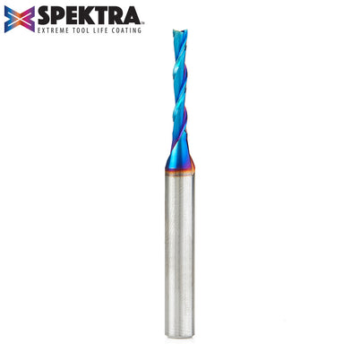 Amana 46125-K Spektra Solid Carbide Upcut Spiral Bit, 1/8" Diameter, 1/4" Shank