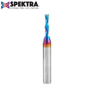 Amana 46200-K Spektra Solid Carbide Downcut Spiral Bit, 1/8" Diameter, 1/4" Shank