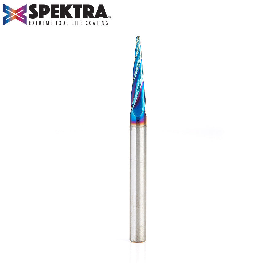Amana 46282-K Spektra Solid Carbide Tapered 3D Spiral Bit, 5.4° Angle