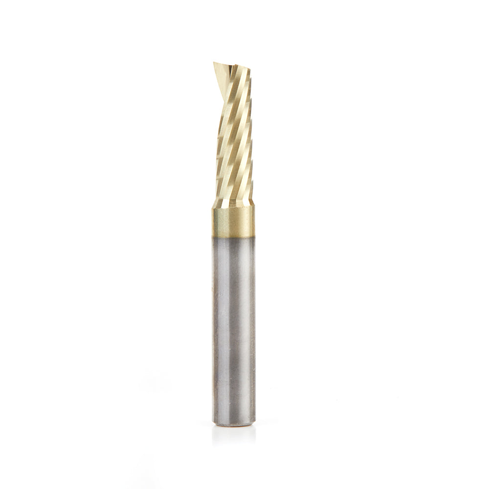 Amana 51377-Z Solid Carbide ZrN Aluminium Spiral O-Flute Bit, 1/4" Diameter, 1/4" Shank
