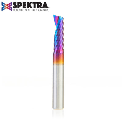 Amana 51404-K Solid Carbide Spektra Plastic O-Flute Spiral Bit, 1/4" Diameter, 1/4" Shank