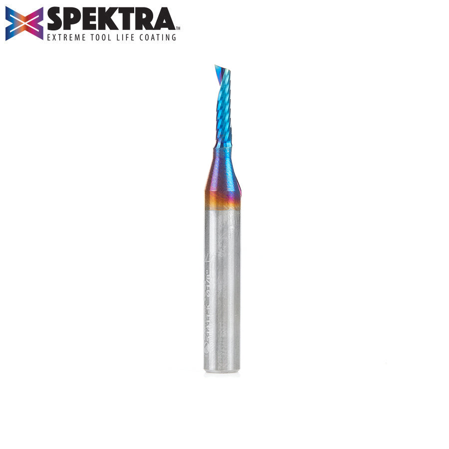 Amana 51411-K Solid Carbide Spektra Plastic O-Flute Spiral Bit, 1/8" Diameter, 1/4" Shank