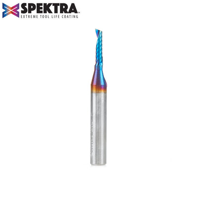 Amana 51411-K Solid Carbide Spektra Plastic O-Flute Spiral Bit, 1/8" Diameter, 1/4" Shank