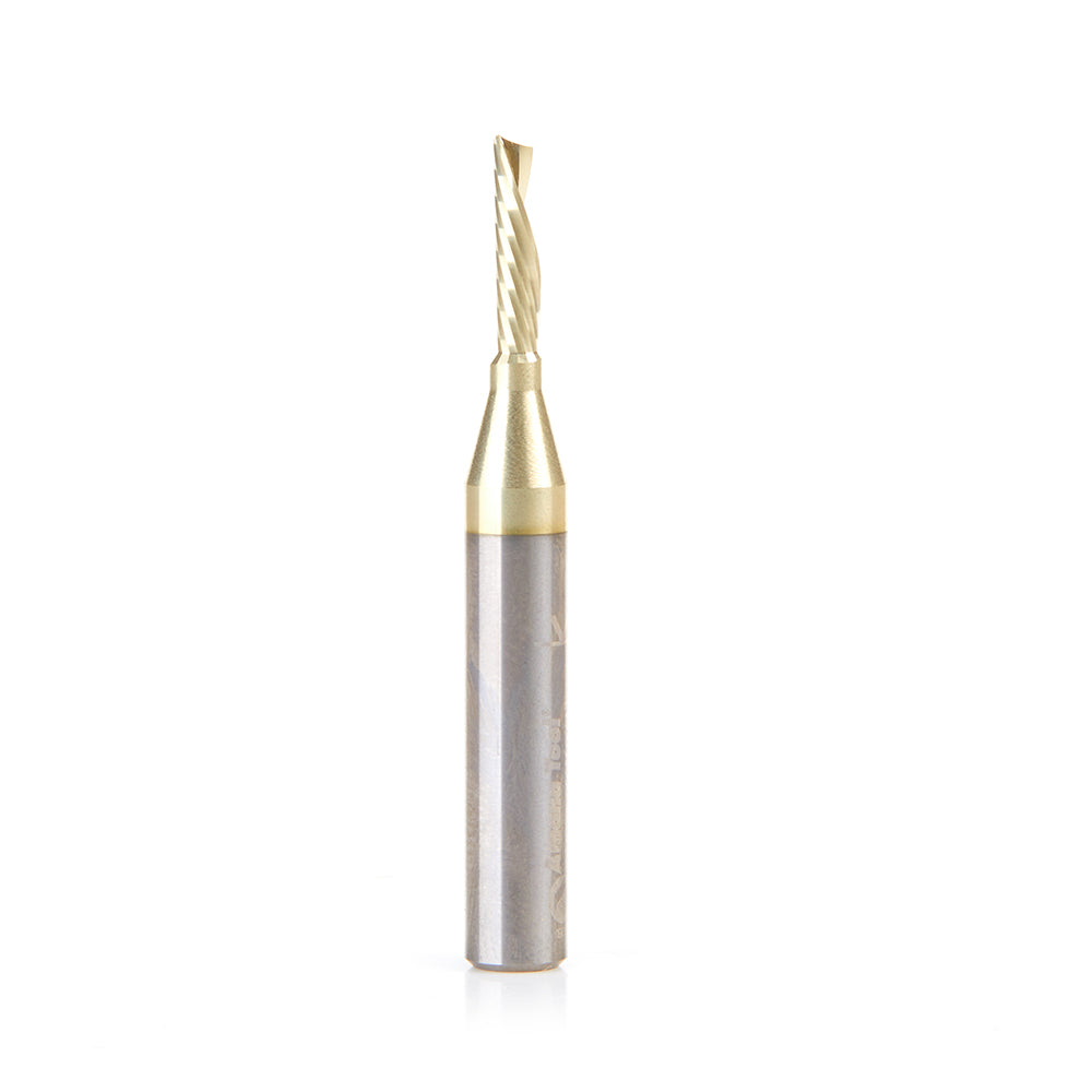 Amana 51503-Z Solid Carbide ZrN Aluminium Spiral O-Flute Bit, 1/8" Dia