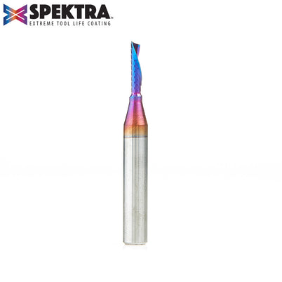 Amana 51511-K Solid Carbide Spektra Plastic O-Flute Spiral Bit, 1/4" Diameter, 1/4" Shank