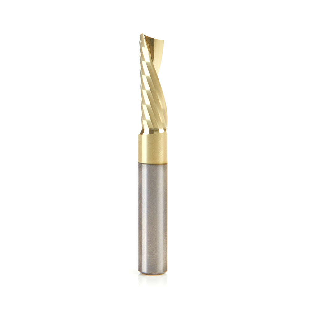 Amana 51786-Z Solid Carbide ZrN Aluminium Spiral O-Flute Bit, 1/4" Diameter, 1/4" Shank