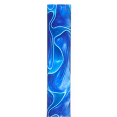 Carbatec Large Acrylic Pen Blank - Blue / Pearl Marble