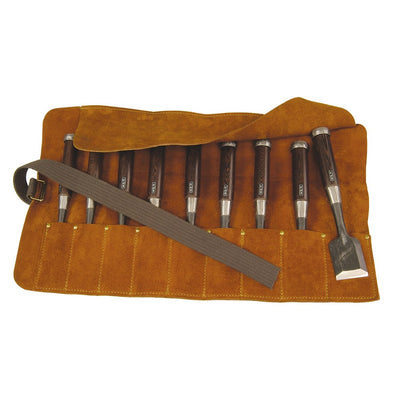 Archer Leather Chisel Roll - 9 Place