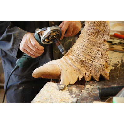 Arbortech TURBOShaft Freehand carving tool attachment.