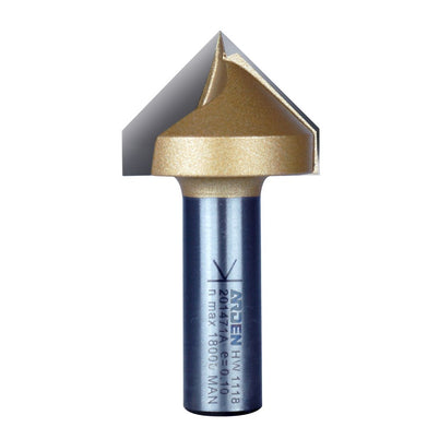 Arden "V" Groove Bit - 31.75mm Diameter 1/2" Shank