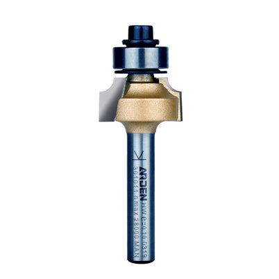 Arden Round Over Bit with Bearing - 3.2mm Radius 9.5mm Cut Depth