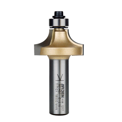 Arden Round Over Bit with Bearing - 9.5mm Radius 1/2" Shank