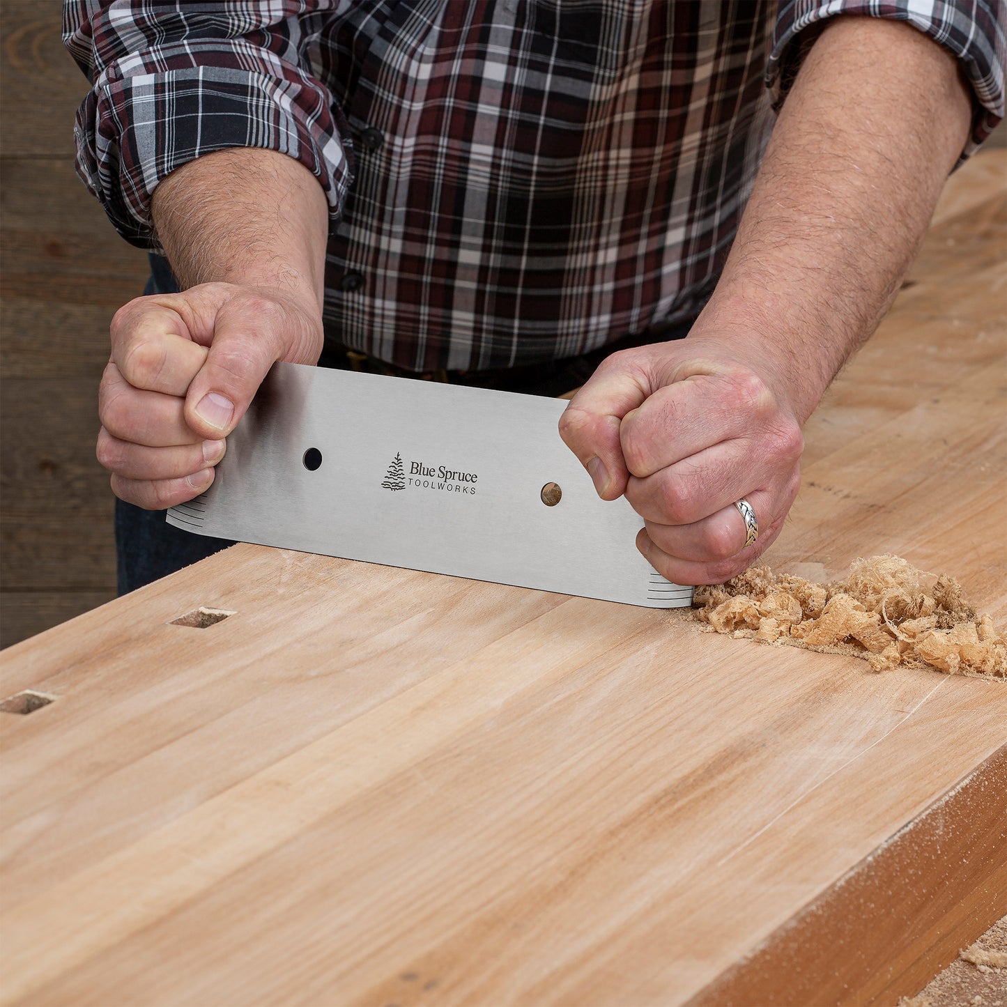 Blue Spruce Straight Card Scraper 10"