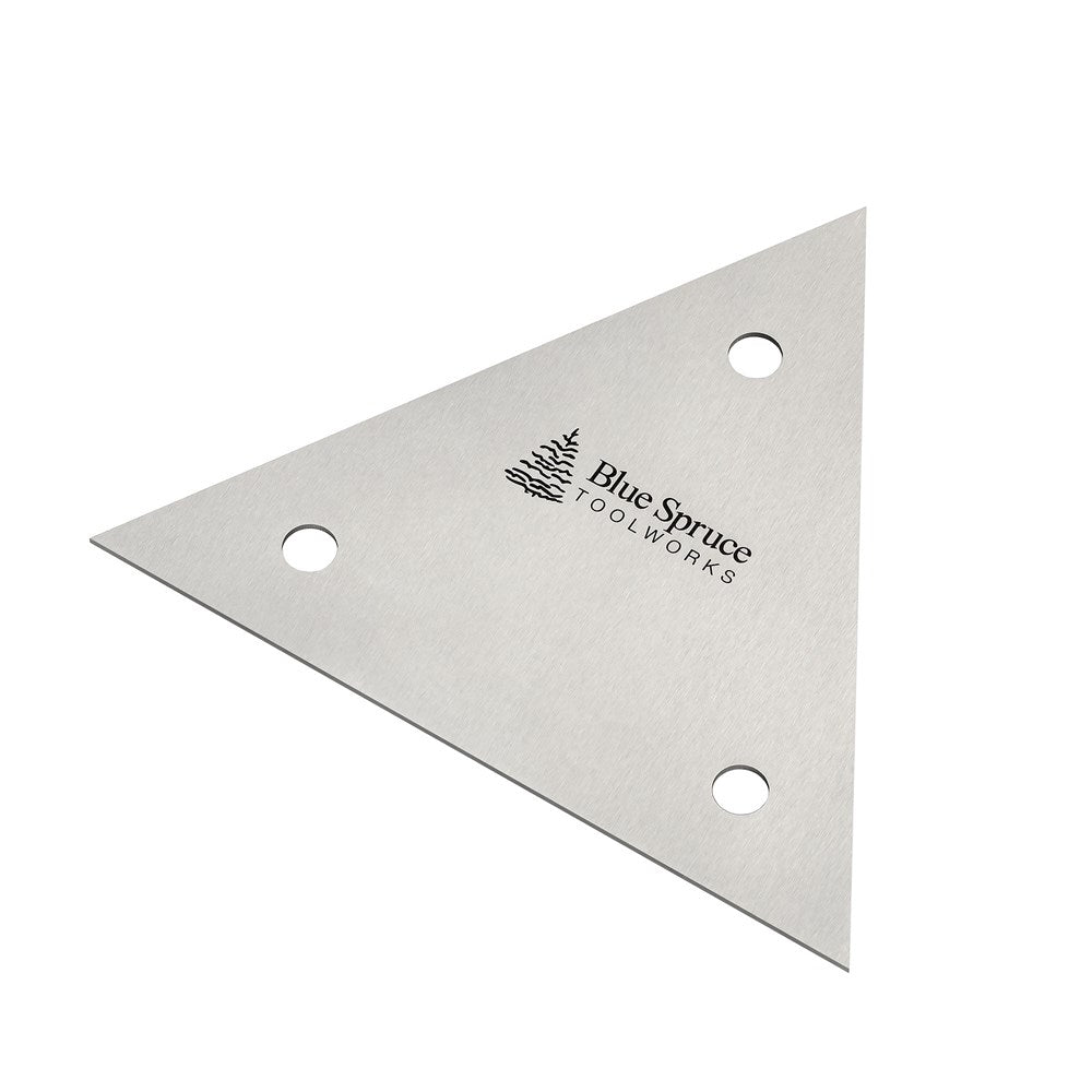 Blue Spruce Triangle Card Scraper 6"