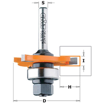CMT Box making bit 4.78mm (3/16") with 1/2" Arbor - 10.8MM CUTTING (I)