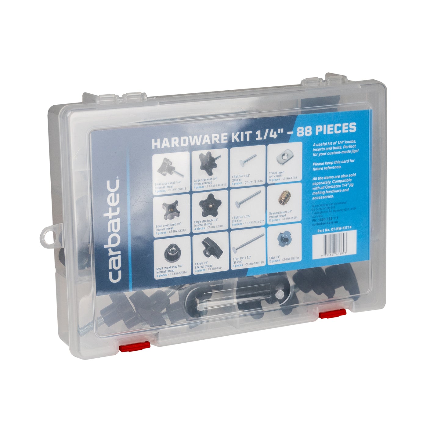 Carbatec 1/4" Jig Making Hardware Kit - 88pce