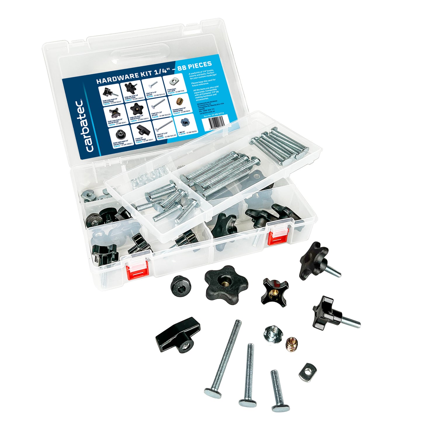 Carbatec 1/4" Jig Making Hardware Kit - 88pce