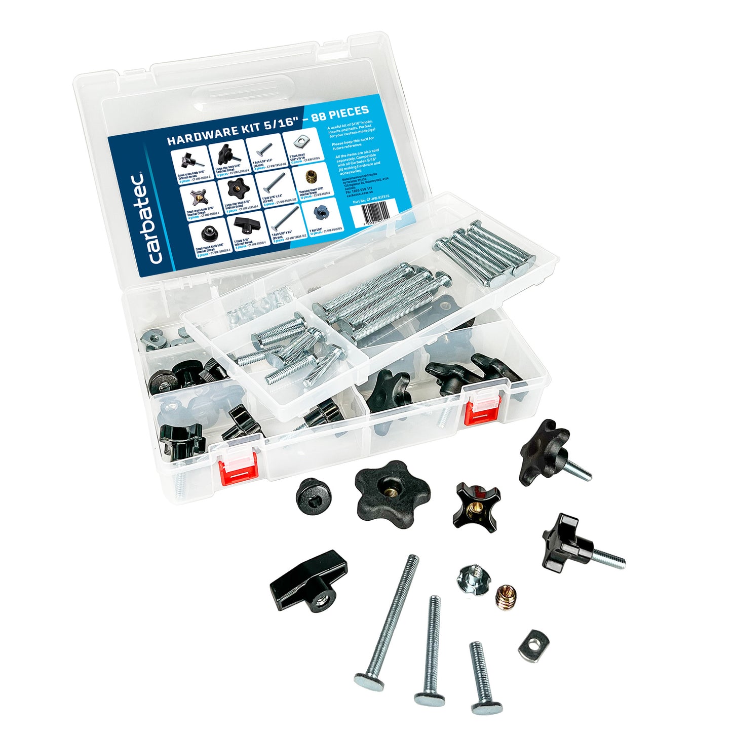 Carbatec 5/16" Jig Making Hardware Kit - 88pce