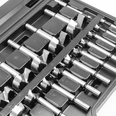 Carbatec 16 Piece Sawtooth & Forstner Combination Bit Set - Imperial