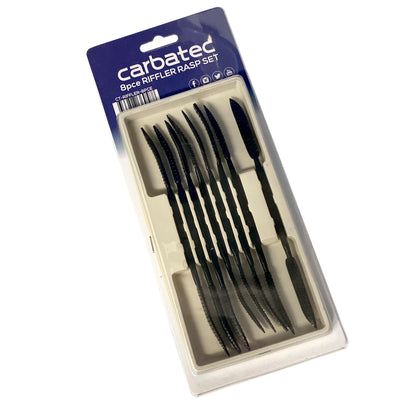 Carbatec 8pce Riffler Rasp Set