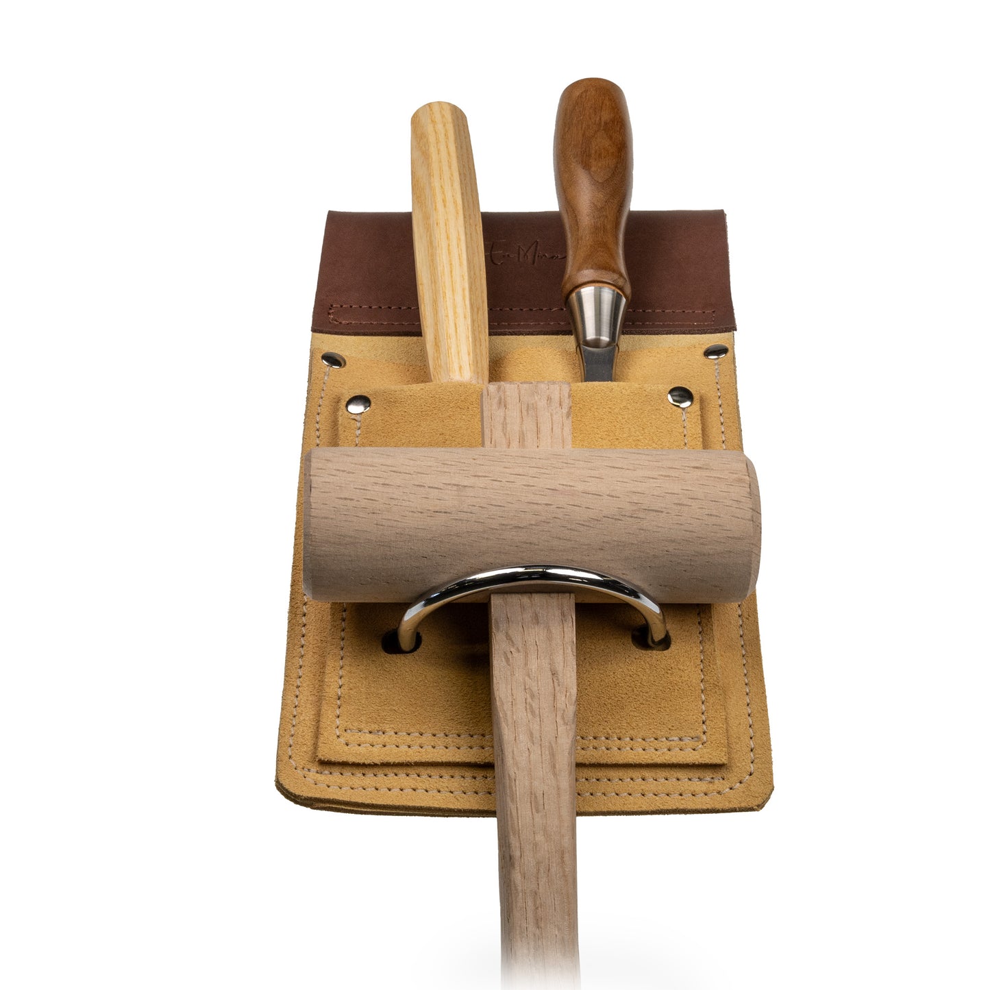 En Mina Suede Hammer and Chisel Holder