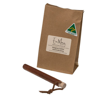 En Mina Kangaroo Leather Hook Knife Strop