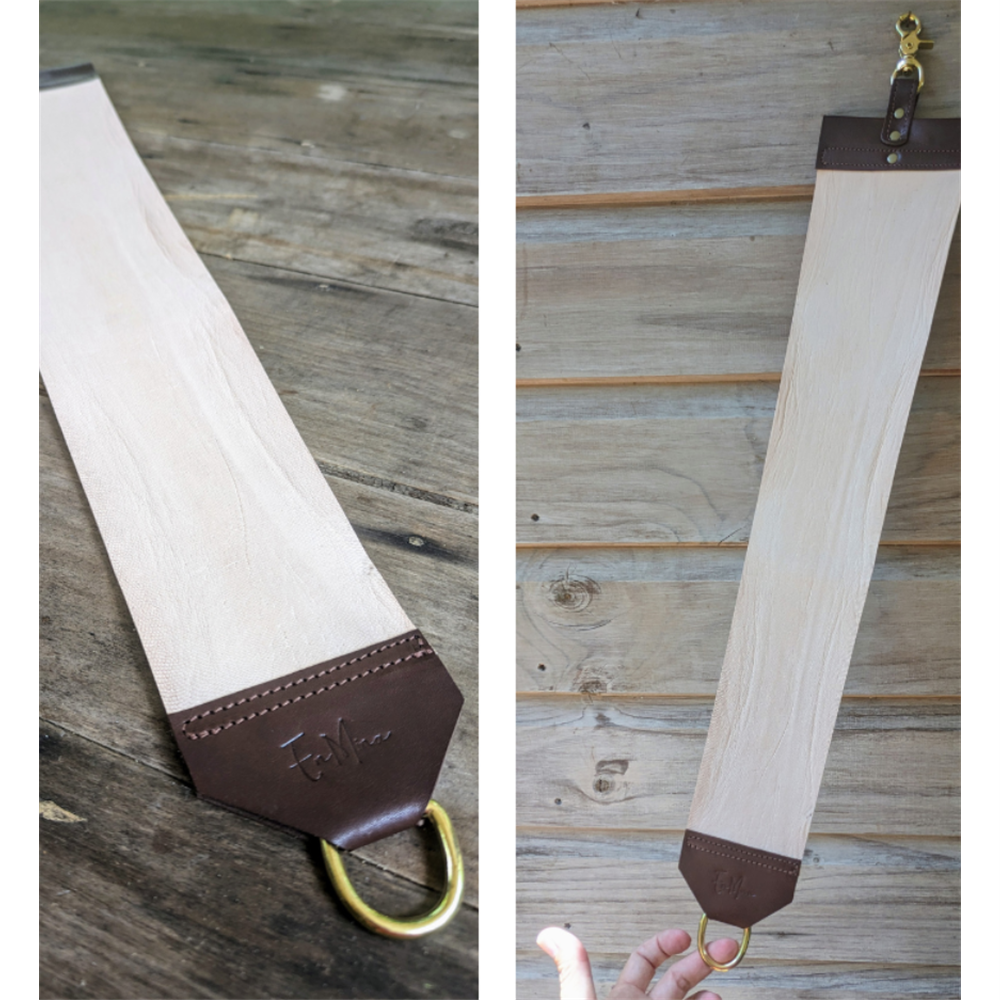 En Mina Kangaroo Tail Leather Hanging Strop