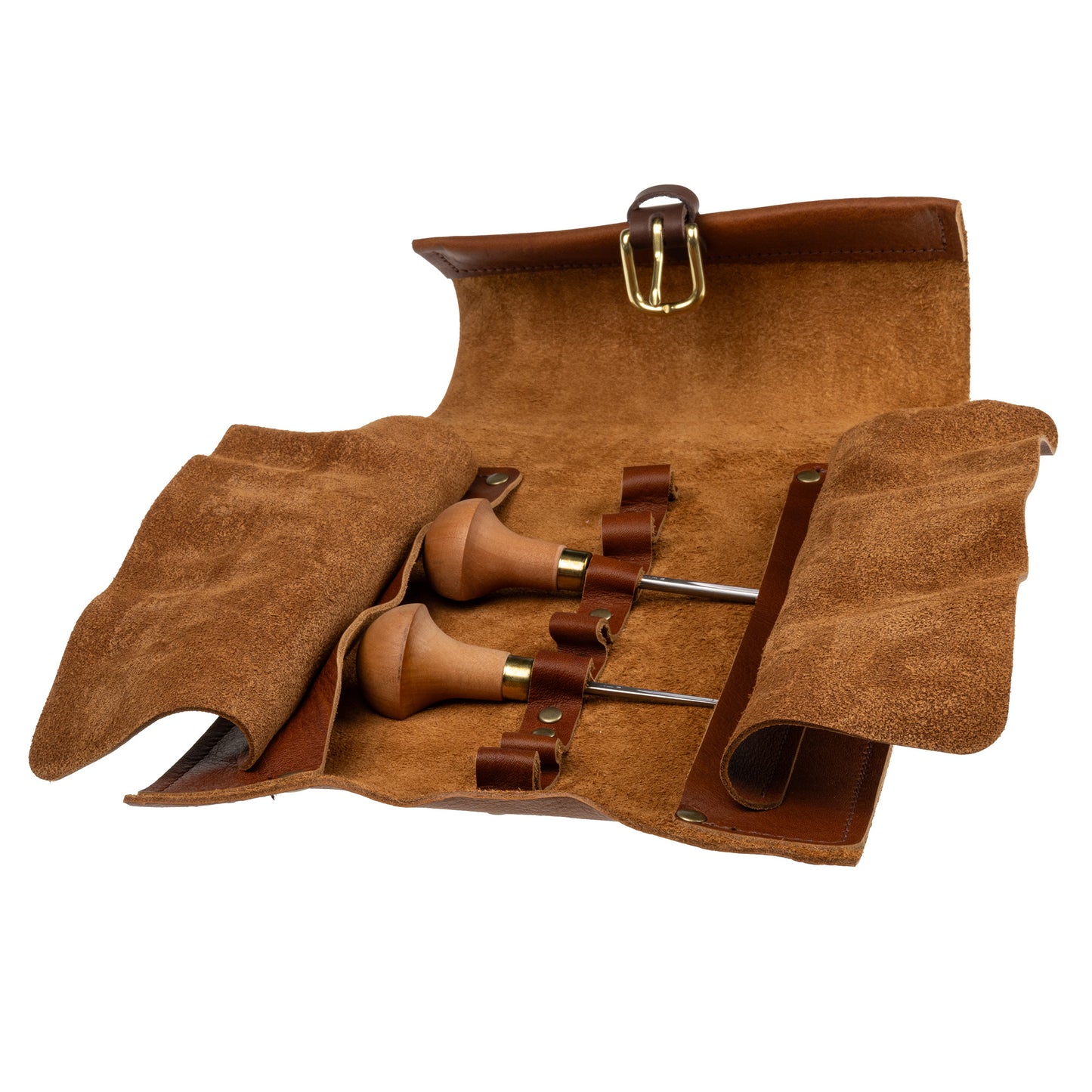 En Mina Palm Chisel Leather Roll 7 Slots