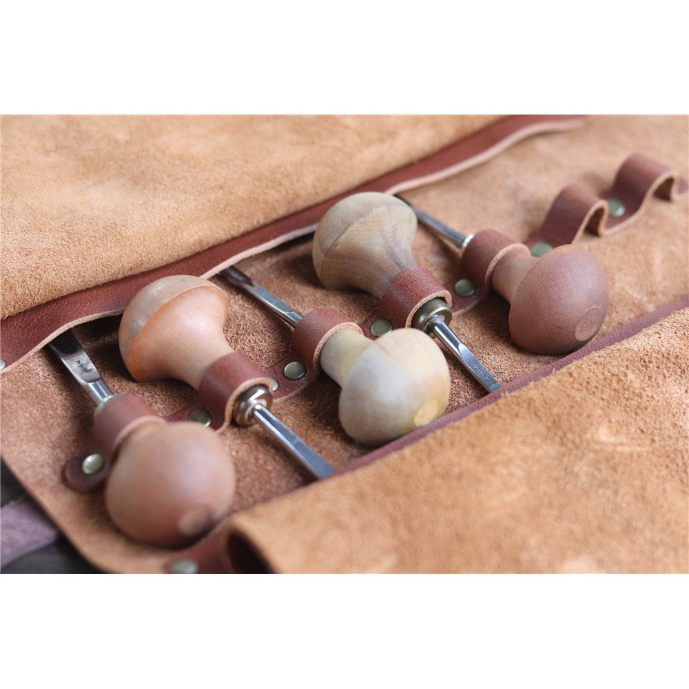 En Mina Palm Chisel Leather Roll 7 Slots